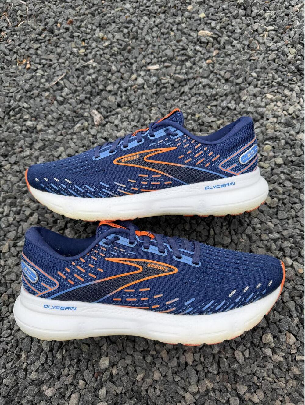 Brooks Glycerin 20 Running Navy Blue Orange Size 9M 10.5W
